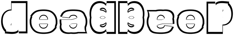 Ambigram for deadbeef in Ariblk